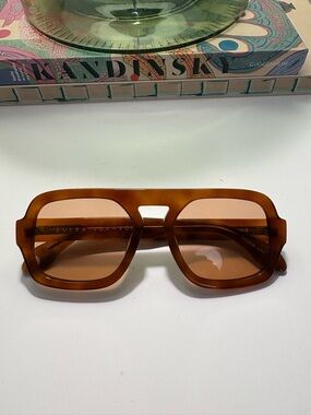 Women’s Sunglasses - Brown Oversized Square Frame